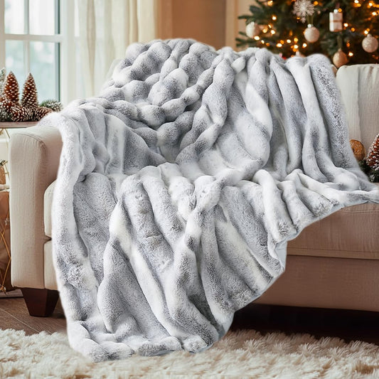 The Venice Luxury Fluffy Faux Fur Cozy Blanket 60"x80"