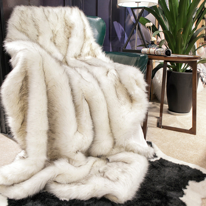 The Malibu Style Faux Fox Fur Blanket