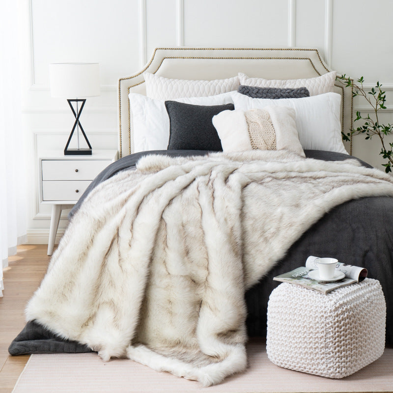 The Malibu Style Faux Fox Fur Blanket