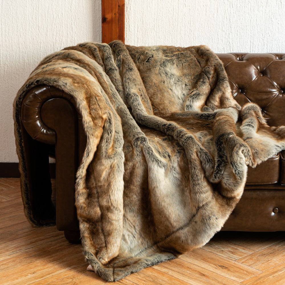 The Malibu Style Faux Fox Fur Blanket