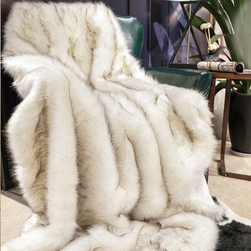 The Malibu Style Faux Fox Fur Blanket